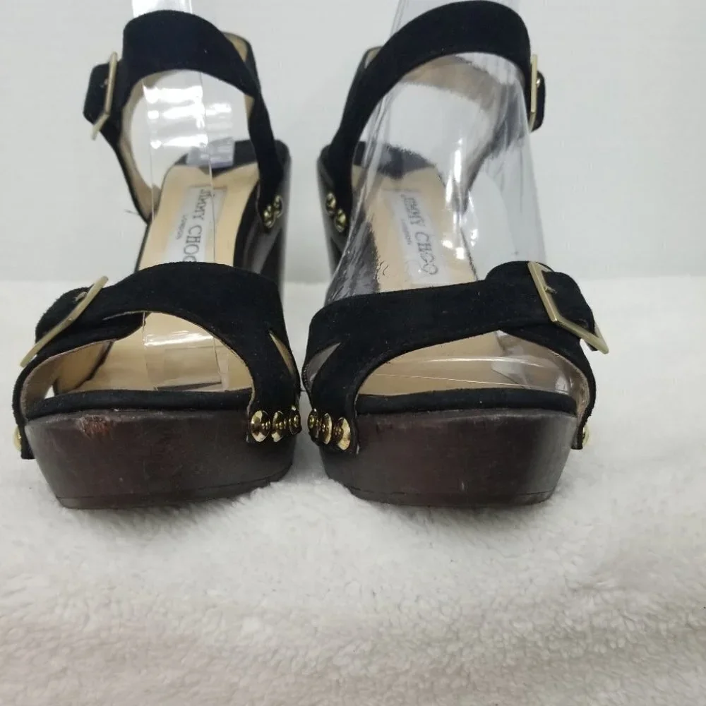 PRICE DROP-Jimmy Choo Black Suede Sling Back sandals